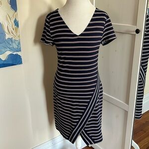 Skies are Blue for Stitch Fix Navy Striped Body Con Dress - NWT - Size M